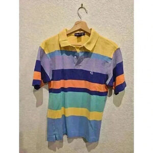 Nautica vintage polo Striped rugby sz Small